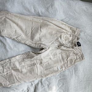 Stussy cream stripe pants
